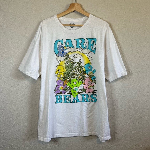 Care Bears White Crewneck Short Sleeve Cotton Graphic Tee Shirt Size 3XL - Picture 1 of 8